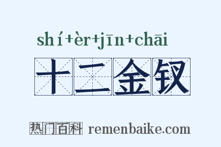 十二金钗是什么意思的图片